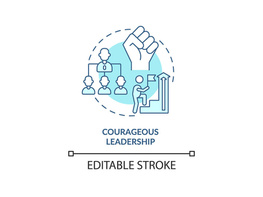 Courageous leadership turquoise concept icon preview picture