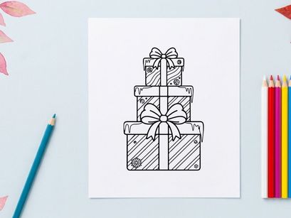 Stacked Christmas gift boxes with ribbons and bows for holiday celebration and festive gifting