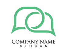 message bubble logo and symbol speech icon illustration