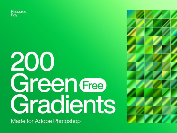 200 Free Green Photoshop Gradients