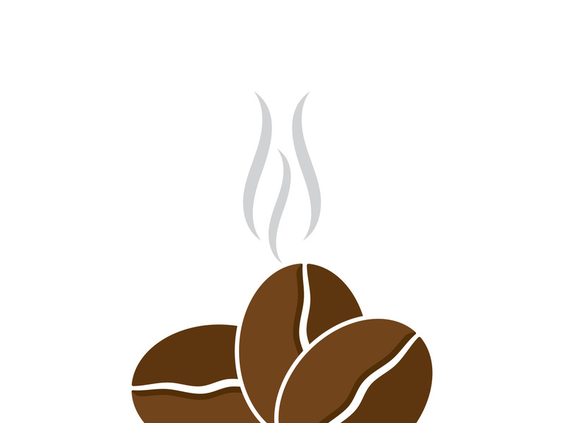 Coffee bean icon vector illustration template