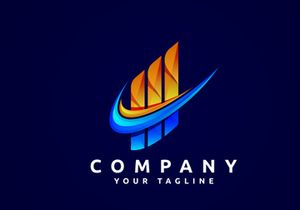 Accounting financial gradient logo, Financial Advisors logo design vector