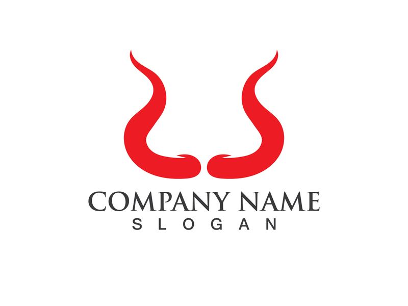 Devil horn vector icon logo design illustration template