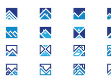 House Blue Logo Vector