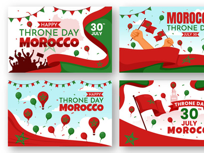 12 Morocco Throne Day Illustration