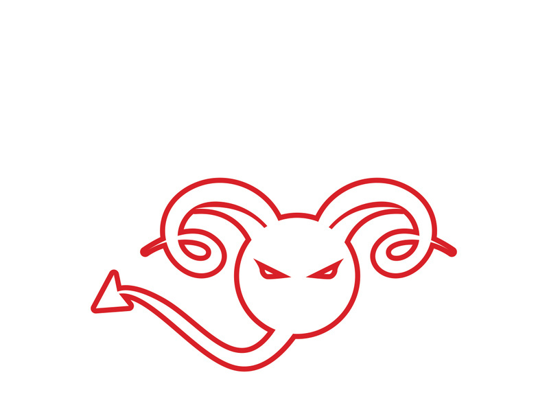 Devil Vector icon design illustration logo Template