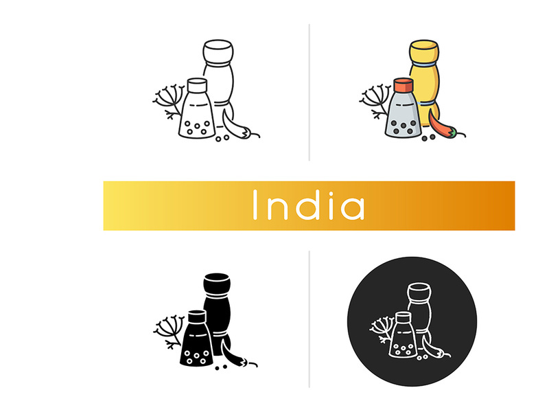 Indian spices and herbs icon