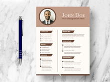 Modern Resume CV Template Ver-19