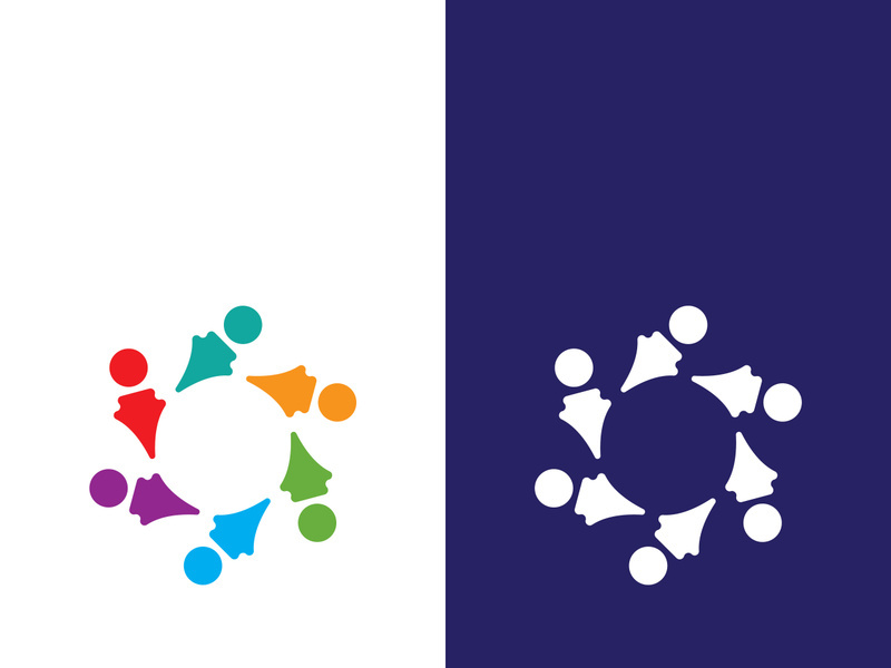 Community, network and social icon design template