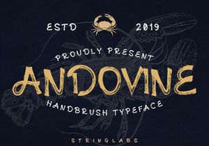 Andovine - Handbrush Typeface