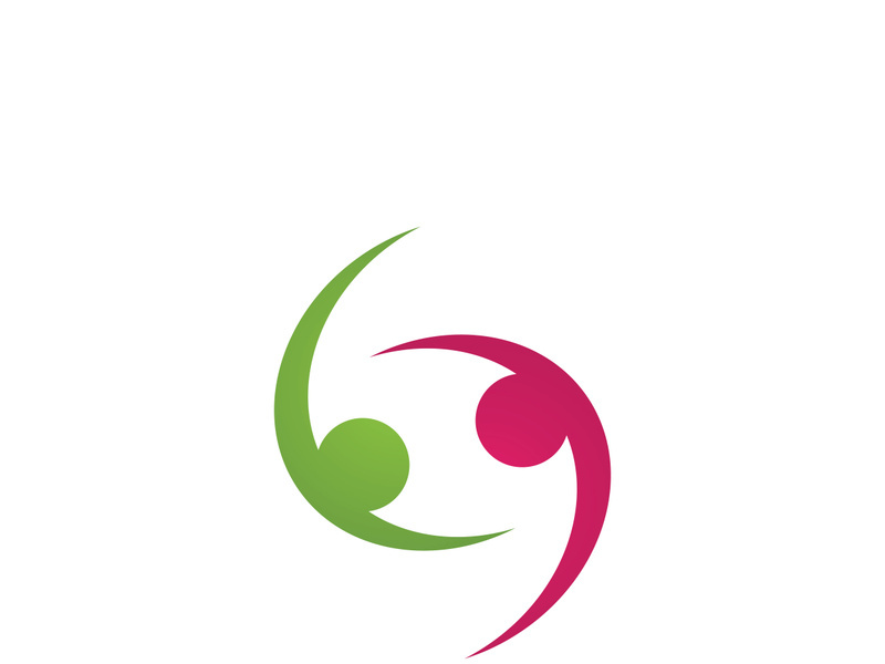 Family care and Community, network social icon logo