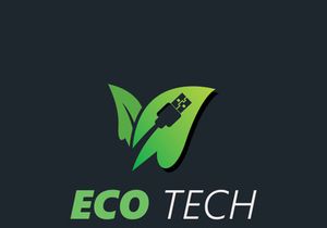 Eco technology business vector design modern. Nature technology logo with leaf and circuit tech minimalist vector illustration