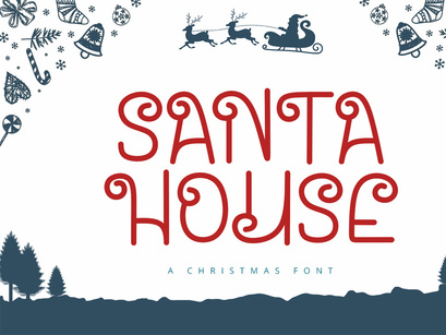 Santa House - Christmas Font