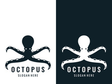 Octopus logo design with vector illustration editing.