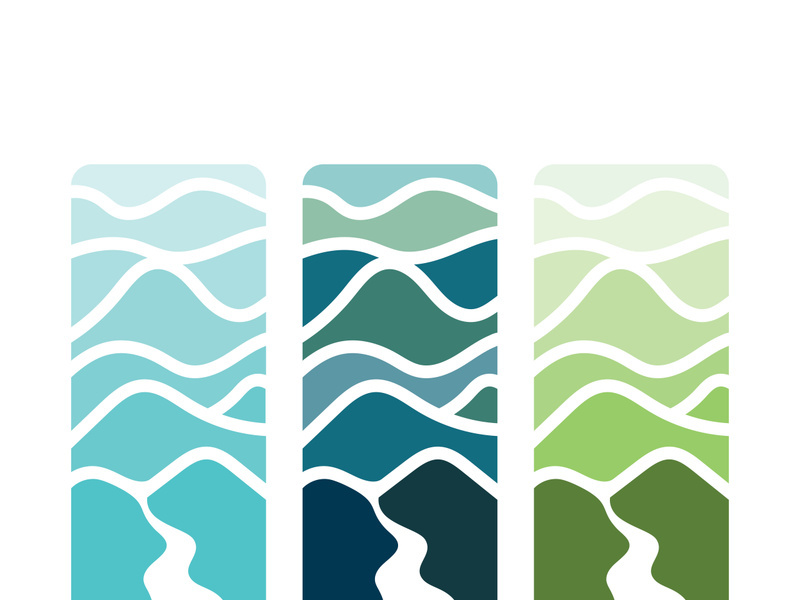 River Logo vector icon illustration design template
