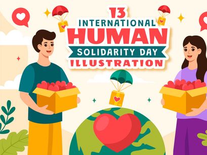 13 International Human Solidarity Day Illustration