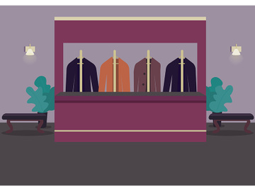Cloakroom flat color vector illustration preview picture