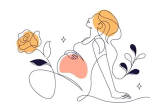6 Pregnancy Vector Illustration