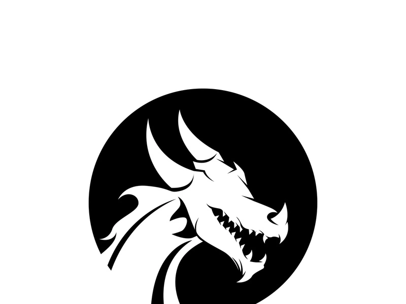 Dragon illustration icon design template vector