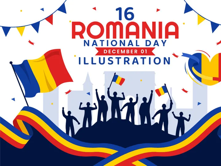 16 Romania National Day Illustration