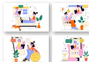 10 Online Therapist Consultation Illustration