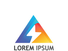 Colorful electric lightning logo design.