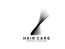Hair Care Logo, Scalp Layer Design, Health Salon Brand Illustration