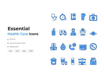 Health care Essential icons preview picture