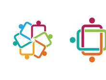 Adoption care community network and social logo design