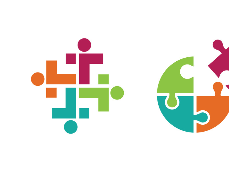 Adoption care community network and social logo design