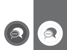Speech bubble icon logo template vector illustration
