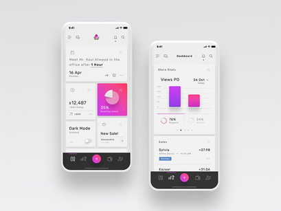 Violett - CRM Dashboard App UI Kit