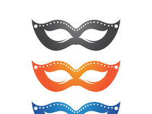 Masquerade Carnival Mask Icon and symbol vector