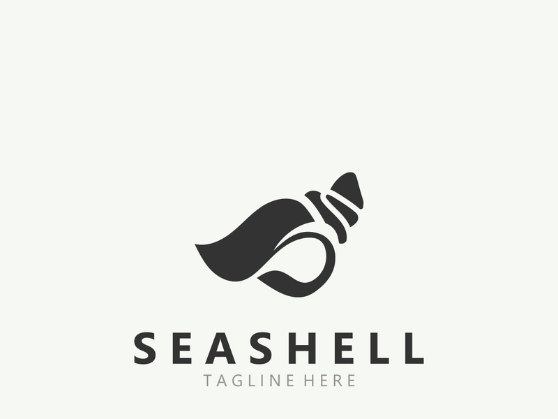 Seashell Logo. Ocean Animals premium quality graphic outline symbols collection