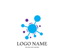 Molecule symbol logo template vector illustration design