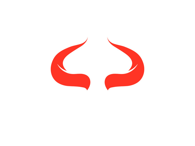 Devil horn red logo icon