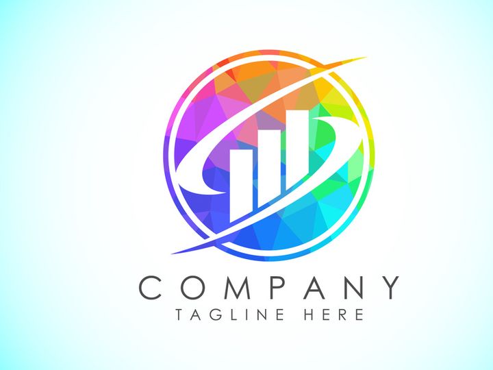 Finance and accounting logo low poly art style design vector template, Business finance logo