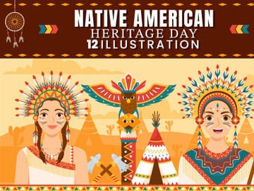 12 Native American Heritage Month Day Illustration preview picture