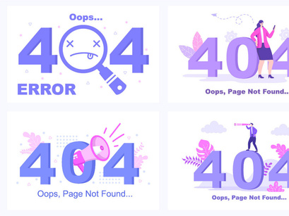 22 Illustration 404 Error And Page Not Found