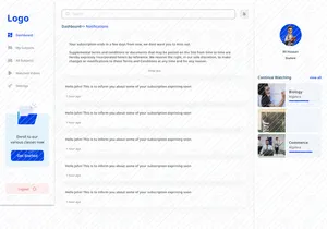 Modern E-Learning Dashboard UI/UX Design | Student LMS Web App I