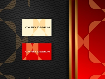 luxury black and red business card mock-ups preview picture