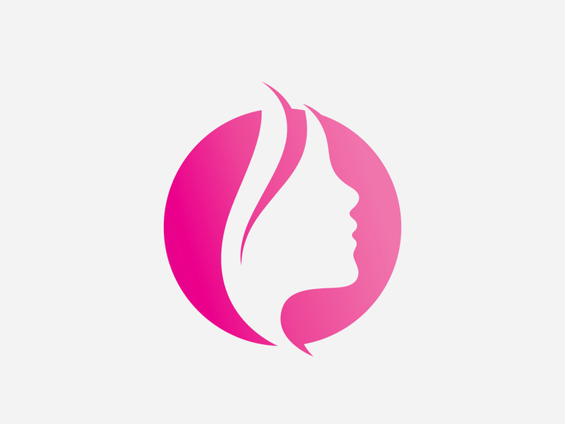Hair woman and face logo and symbols