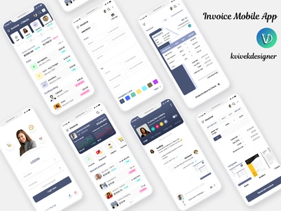 Invoice and Billing Mobile App UI Kit