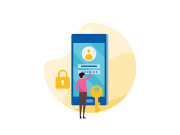 Login illustration concept