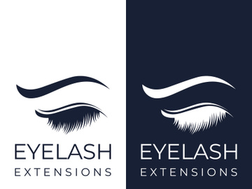 Luxurious and colorful eyelash extension logo. preview picture