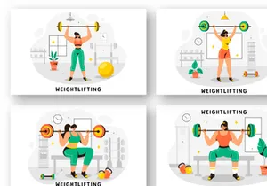 10 Weightlifting Sport Illustration