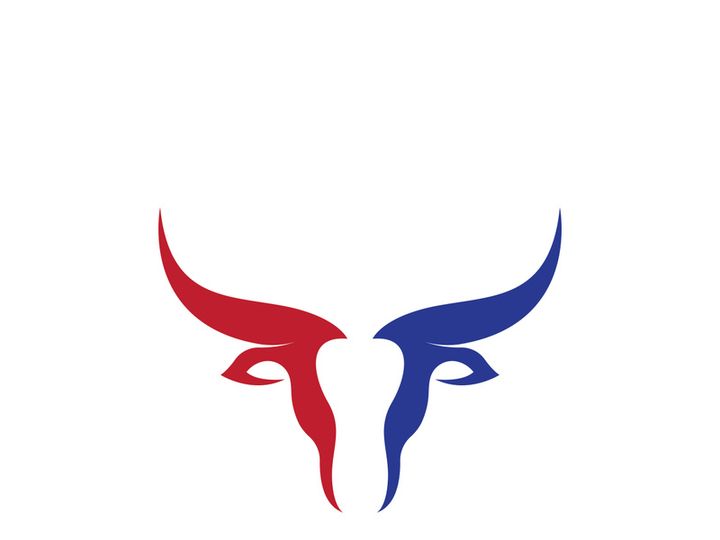 Bull head horns logo design.