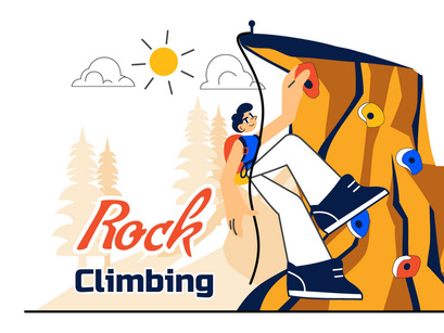10 Rock Climbing Illustration