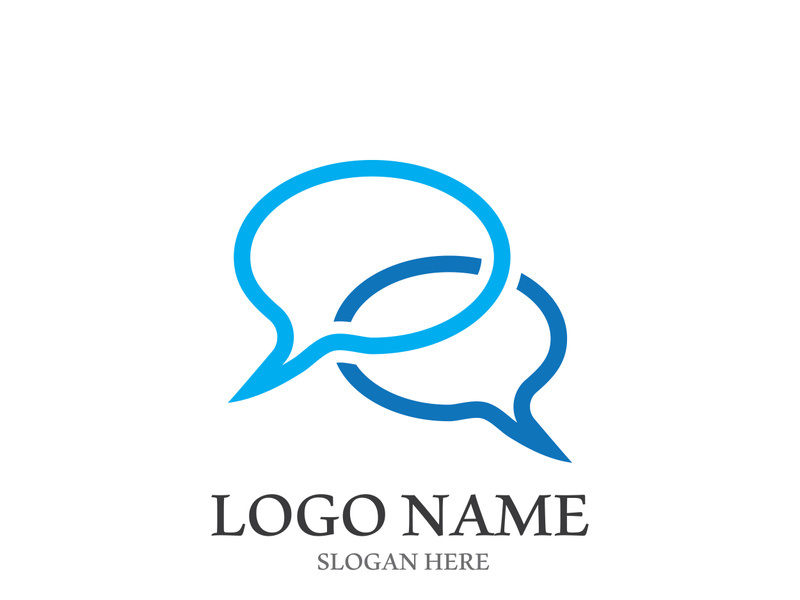 Speech bubble icon logo template vector illustration