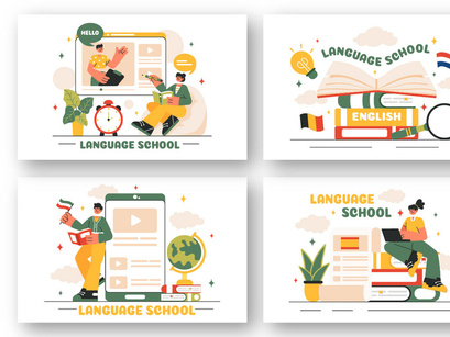 20 Language School Illustration